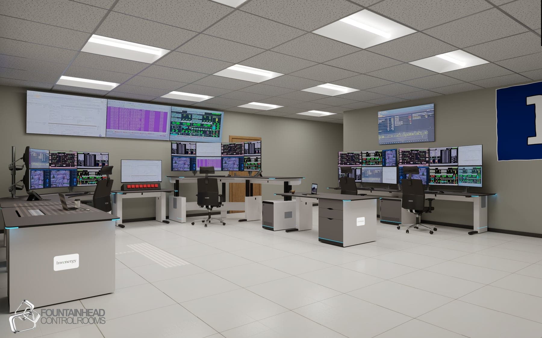 Invenergy utility control room — wide view