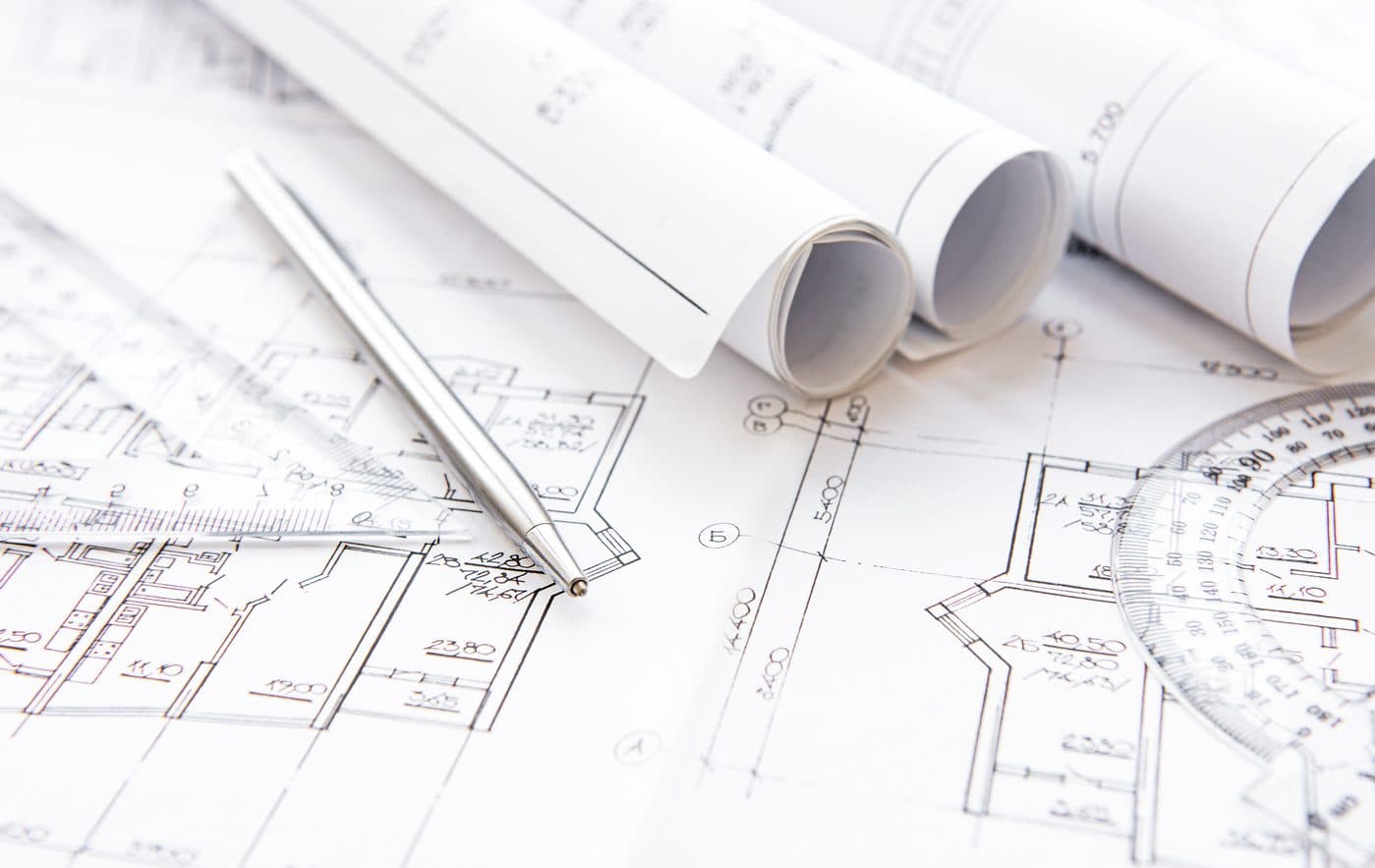 Architectural floor plans and drafting tools