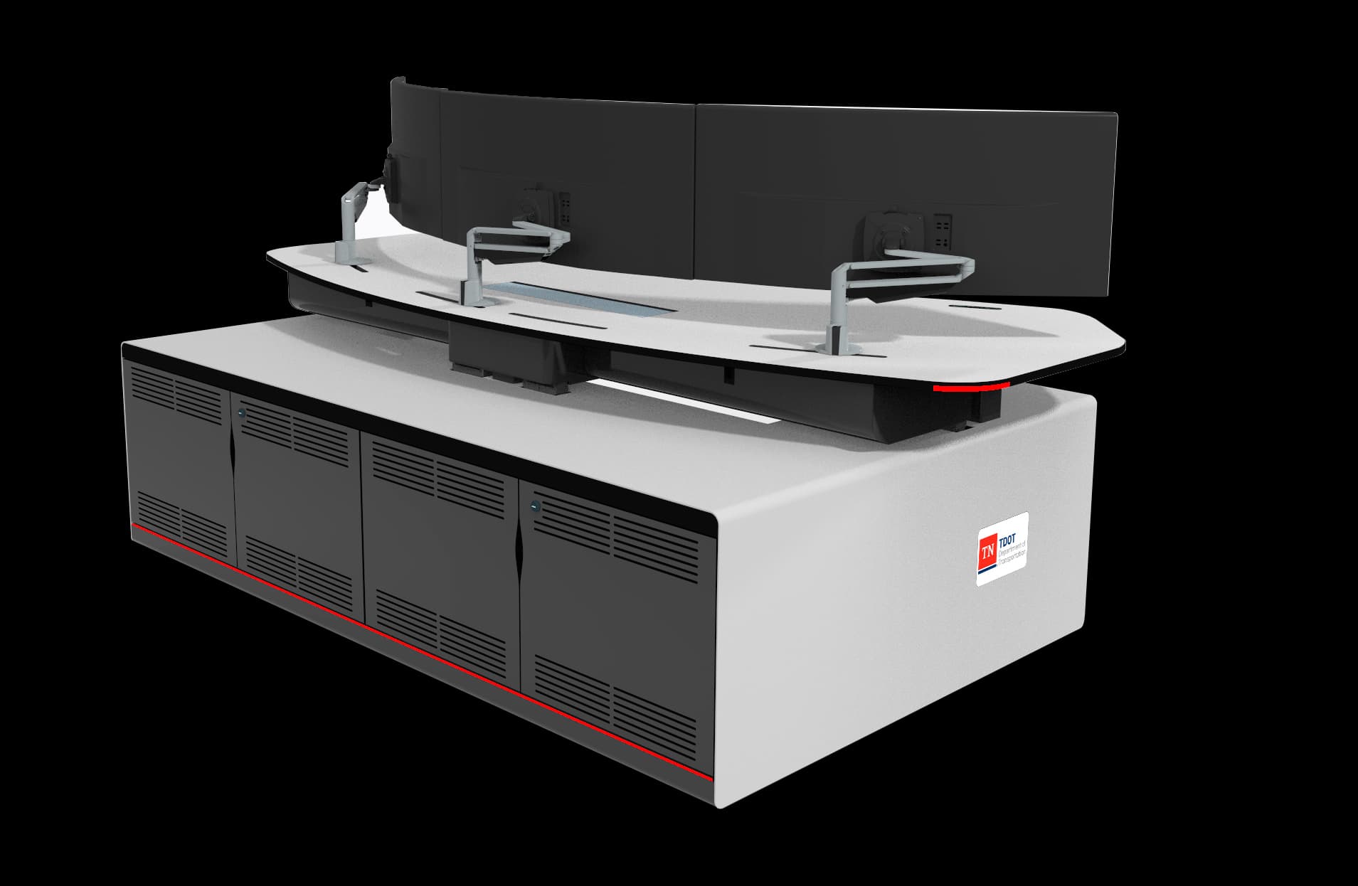 Elite AIR Max — technology-intensive control room configuration