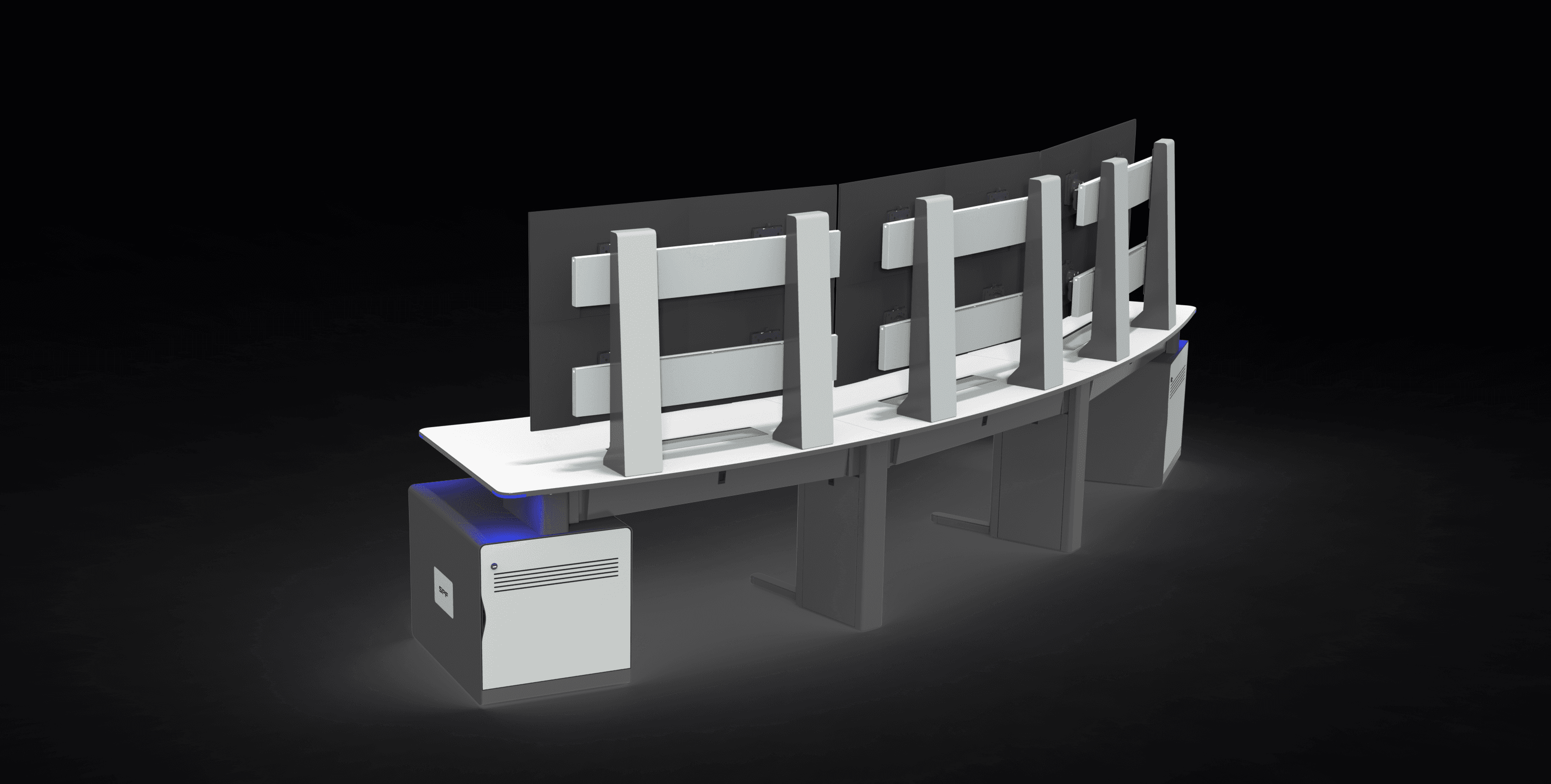 Elite Slatwall console — modular technology integration