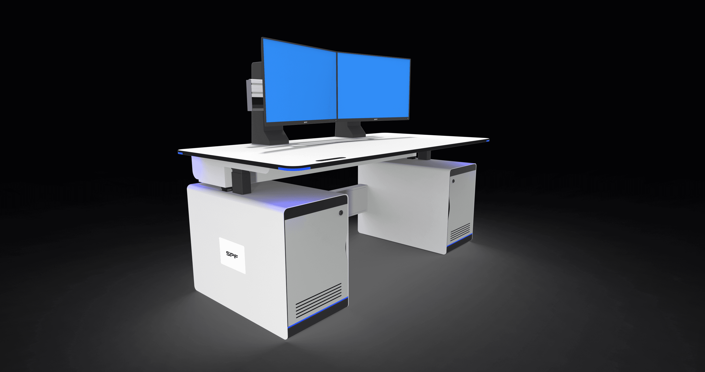 Elite Slatwall console — ergonomic configuration