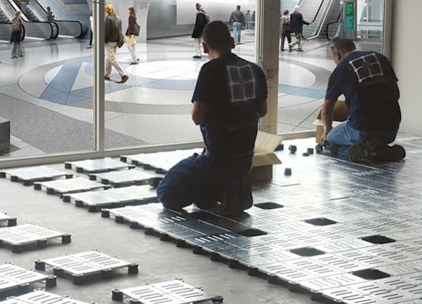 Low-profile raised access flooring in a control room environment